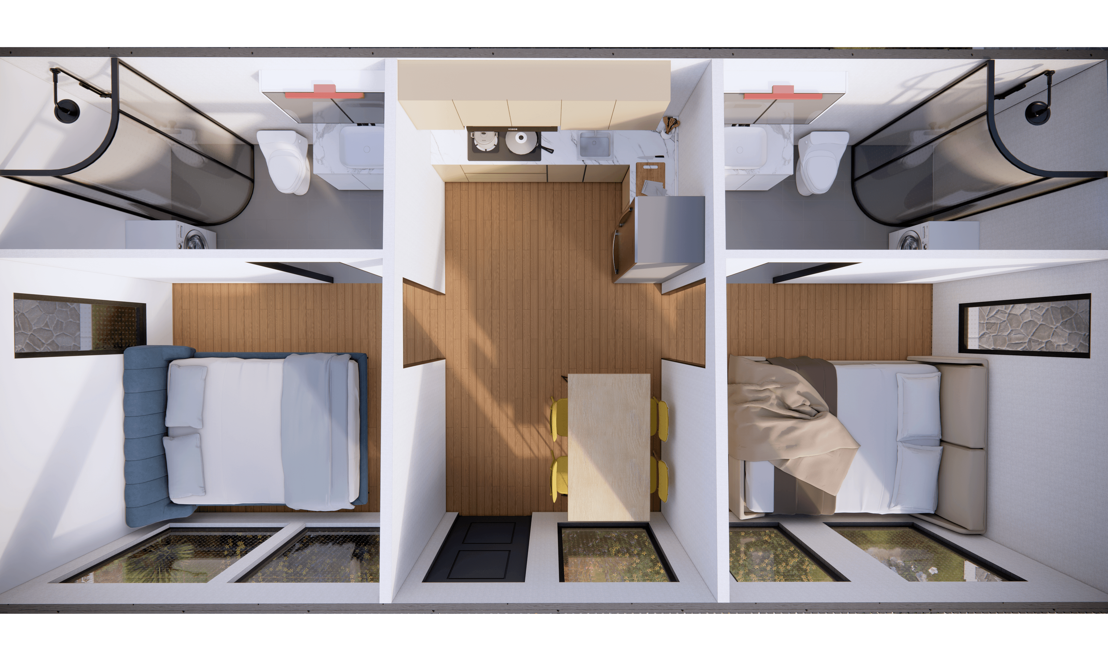 Laneway 2 Bedroom - Floor Plan