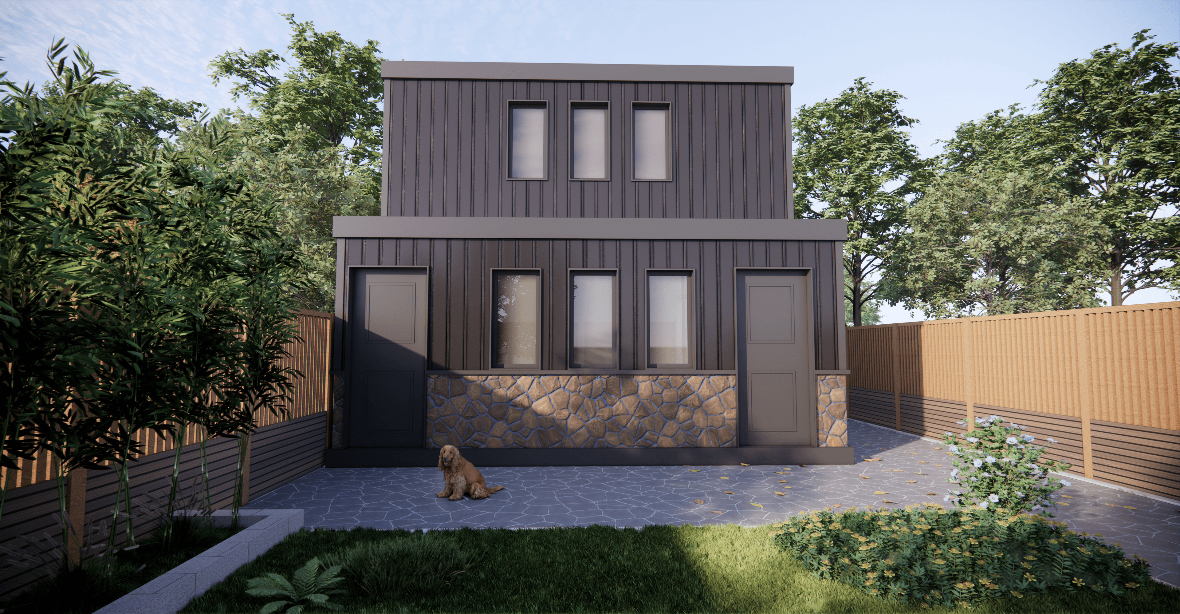 Laneway Dual 1 Bedroom Units - Exterior View 2