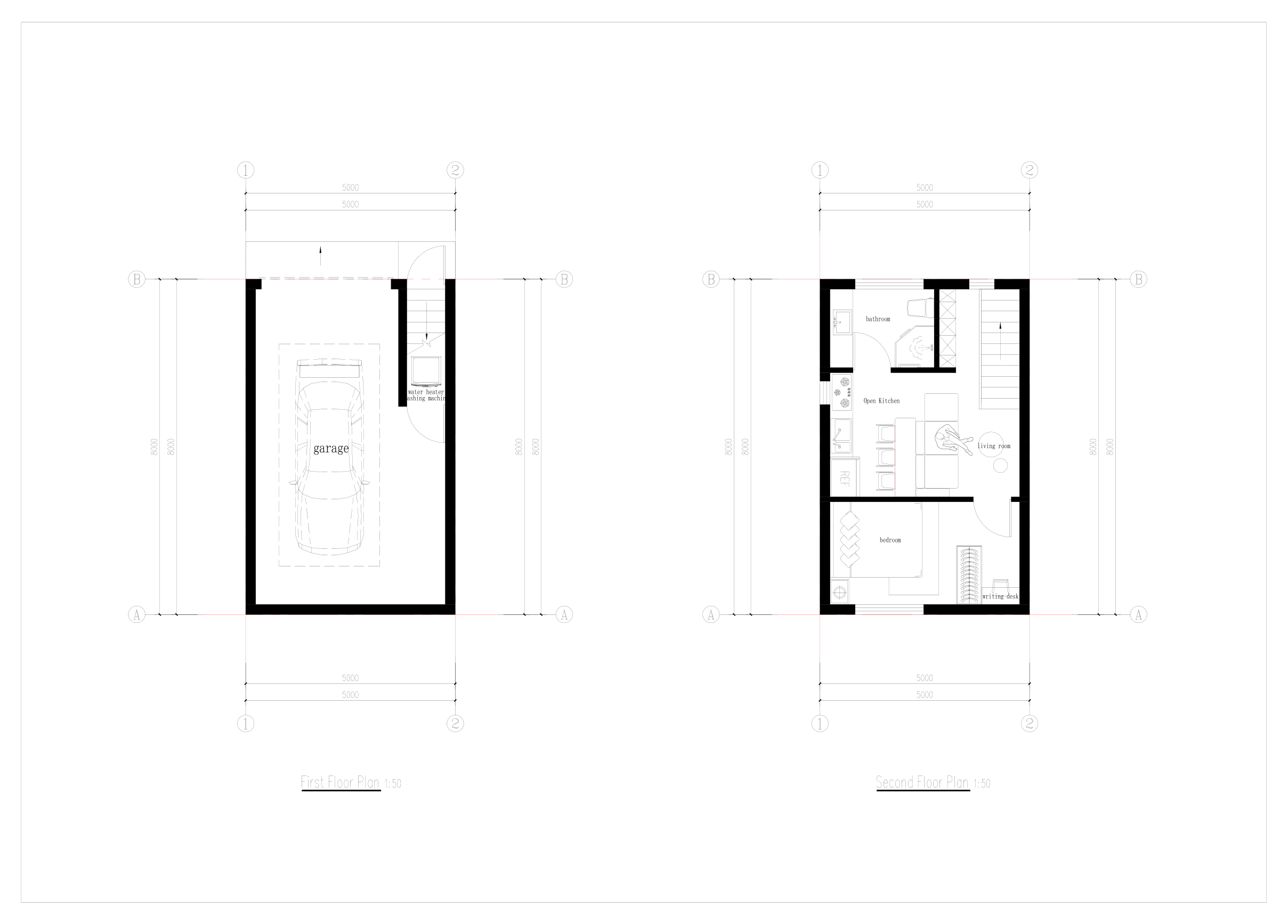 Laneway 1 Bedroom and Garage - Floor Plan