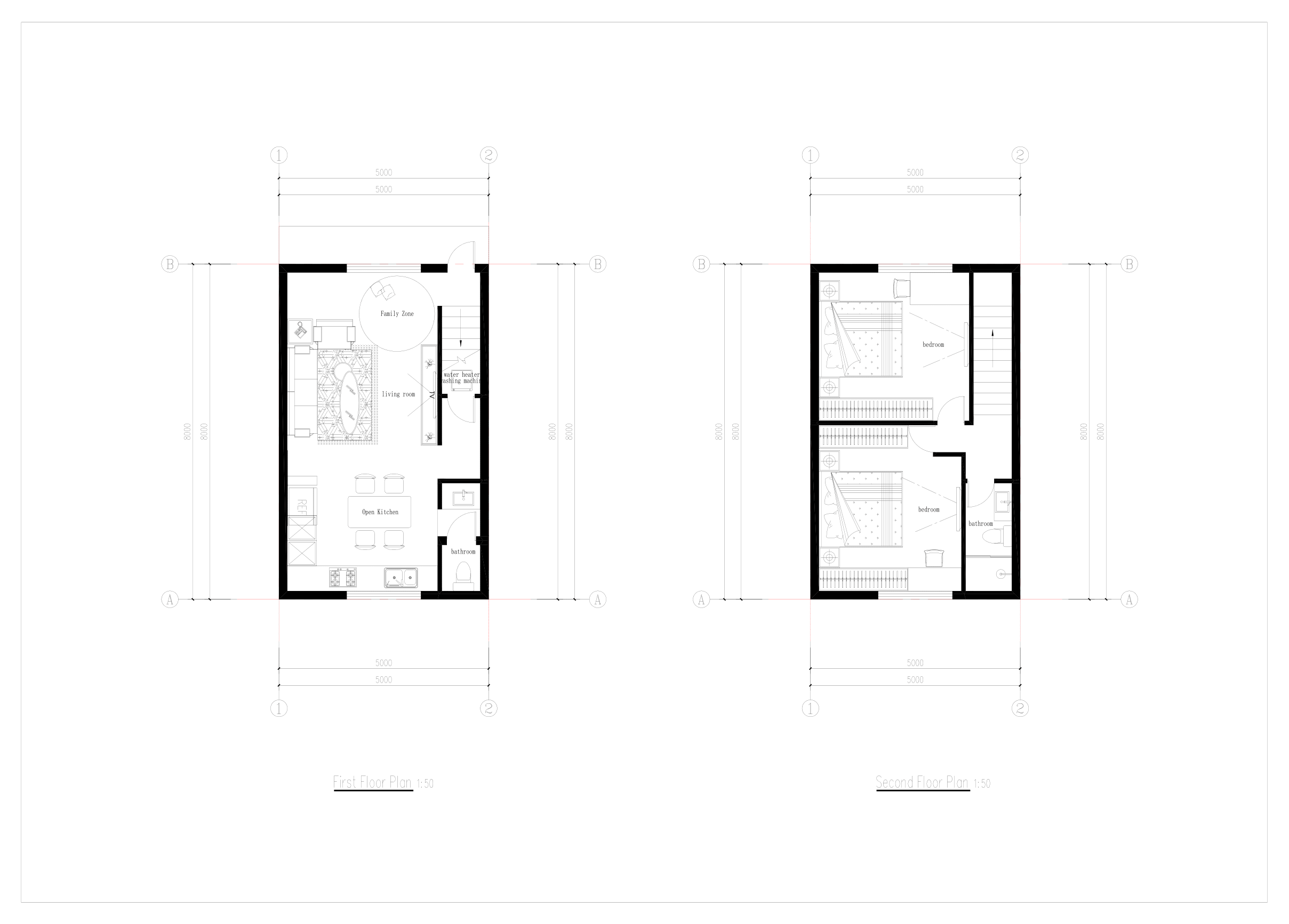 Laneway 2 Bedroom - Floor Plan